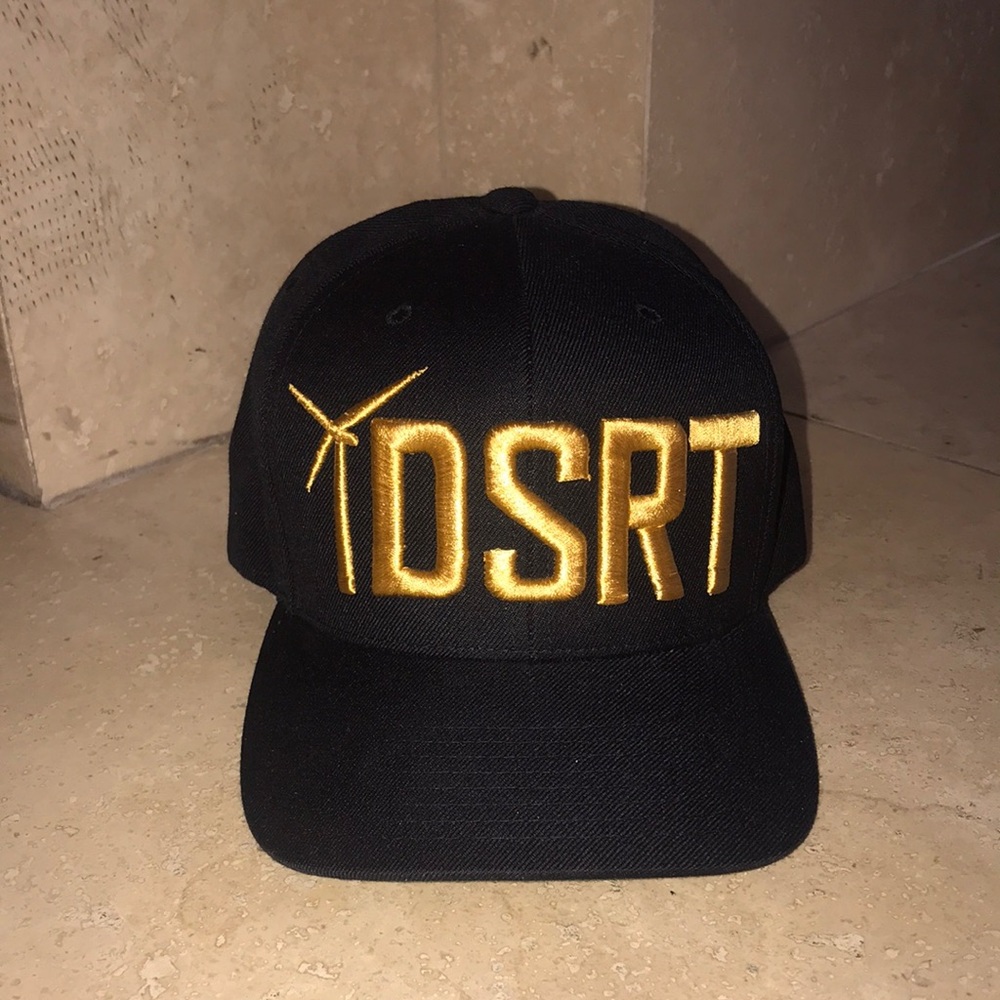 Black Cap with Gold DSRT Embroidery